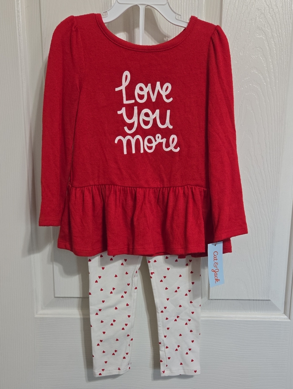 Cat & Jack red love you more outfit